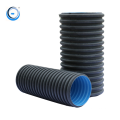 underground large diameter plastic hdpe pipe draining water